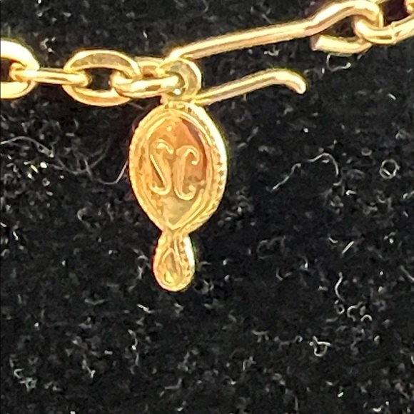 Vintage Sarah Coventry Gold and Green Floral Necklace 1960’s - Picture 2 of 3